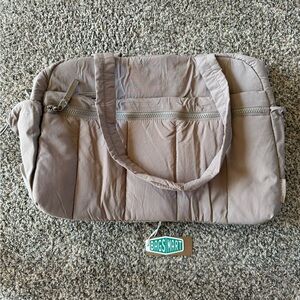 Bagsmart Light Taupe Quilted Tote Bag - NWT
